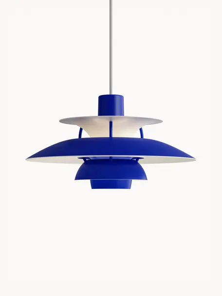 Lampa wisząca PH 5, różne rozmiary, Niebieski, Ø 50 x 27 cm