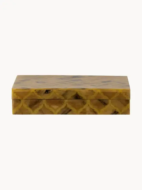 Šperkovnice Limon, Pryskyřice, dřevovláknitá deska střední hustoty (MDF), Jantarová, Š 23 cm, V 5 cm