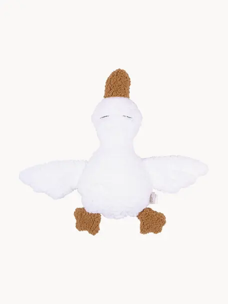 Handgefertigtes Spielzeug Goose, polyester, Off White, Hellbraun, B 27 x L 40 cm