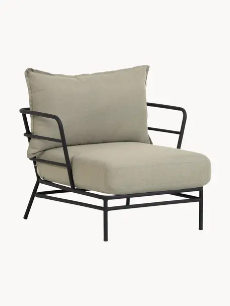 Fotel ogrodowy Mareluz, Stelaż: metal ocynkowany i lakier, Beżowy, S 80 x G 76 cm