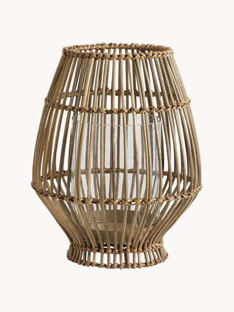 Lanterna in legno Silba, Marrone chiaro, Ø 23 x Alt. 28 cm