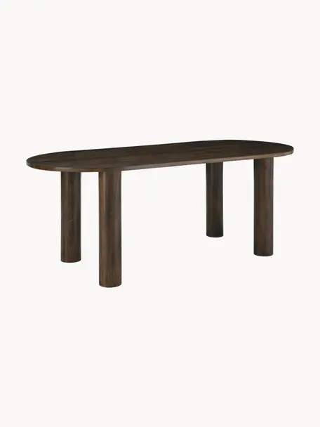 Oválný jídelní stůl z mangového dřeva Grow, Lakované mangové dřevo, Mangové dřevo, matně lakované, Š 200 cm, H 90 cm