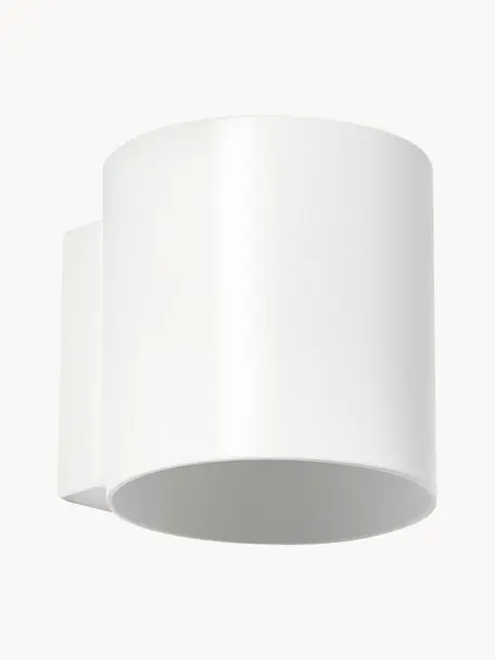 Malá nástenná lampa Roda, Matná biela, Š 10 x V 10 cm