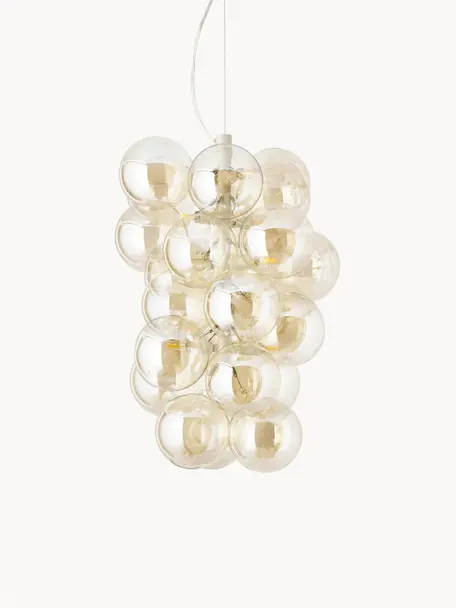 Lampada a sospensione di design in vetro Bubbles, Paralume: vetro, Dorato, Ø 41 cm