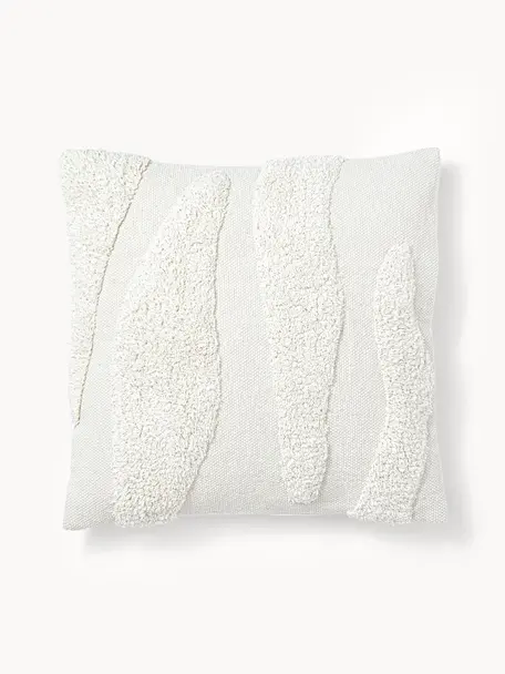 Poszewka na poduszkę Gabriel, 100% bawełna, Złamana biel, S 45 x D 45 cm