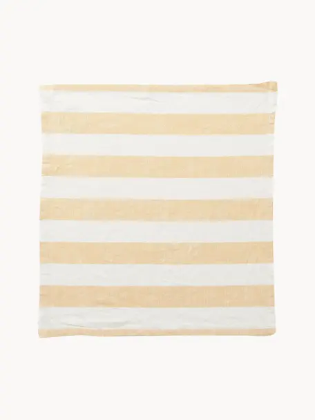 Servilletas de algodón Strip, 2 uds., 100% algodón, Amarillo, blanco, An 45 x L 45 cm