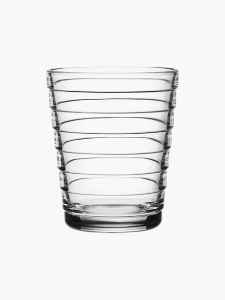 Szklanka Aino Aalto, 2 szt., Szkło, Transparentny, Ø 7 x W 9 cm, 220 ml