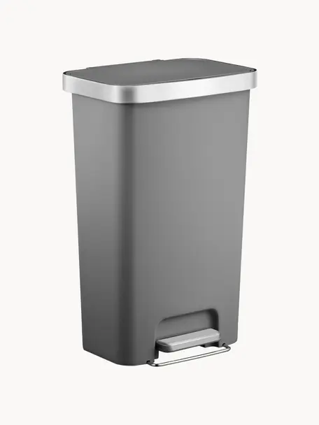 Pattumiera con ruote integrate Hana, 45 L, Plastica, Grigio opaco, Larg. 41 x Alt. 65 cm, 45 L