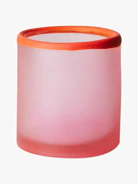 Portalumino Pastel, Vetro, Rosso, rosa, Ø 9 x Alt. 10 cm