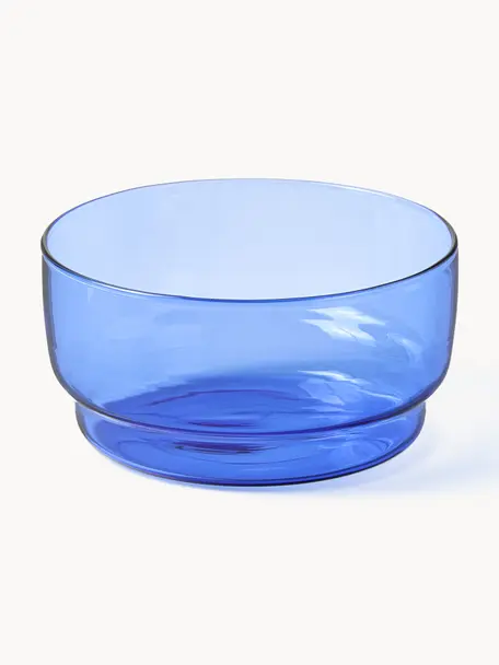 Schalen Torino uit borosilicaatglas, 2 stuks, Borosilicaatglas, Blauw, transparant, Ø 12 x H 6 cm