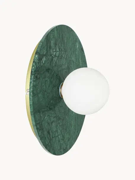 Kinkiet/lampa sufitowa z marmuru Cehlani, Zielony, marmurowy, Ø 28 x W 16 cm