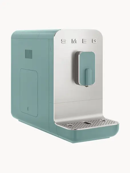 Machine à café automatique 50's Style, Bleu pétrole, argenté, larg. 18 x haut. 34 cm