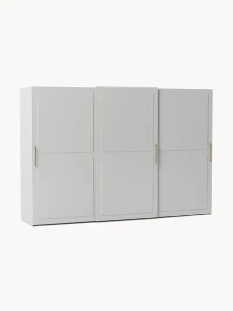Modulární šatní skříň s posuvnými dveřmi Charlotte, šířka 300 cm, různé varianty, Šedá, Interiér Basic, Š 300 x V 200 cm