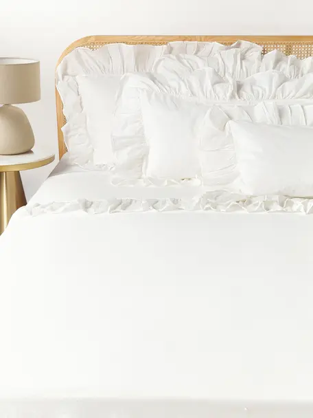 Bavlnená posteľná plachta Louane, Biela, Š 240 x D 280 cm