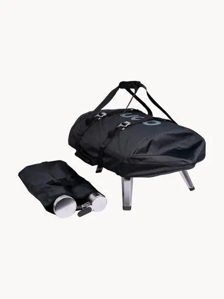 Transporttasche Fyra, Aluminium, Polyester, Schwarz, B 25 x L 31 cm