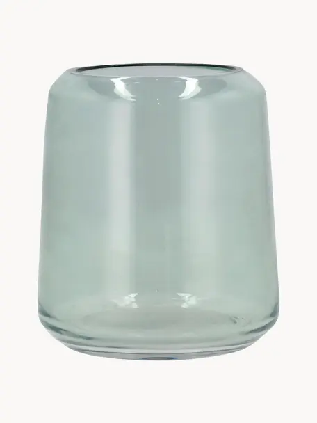 Zahnputzbecher Vintage aus Glas, Glas, Türkis, transparent, Ø 10 x H 12 cm