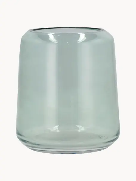 Vaso cepillo de dientes de vidrio Vintage, Vidrio, Turquesa transparente, Ø 10 x Al 12 cm