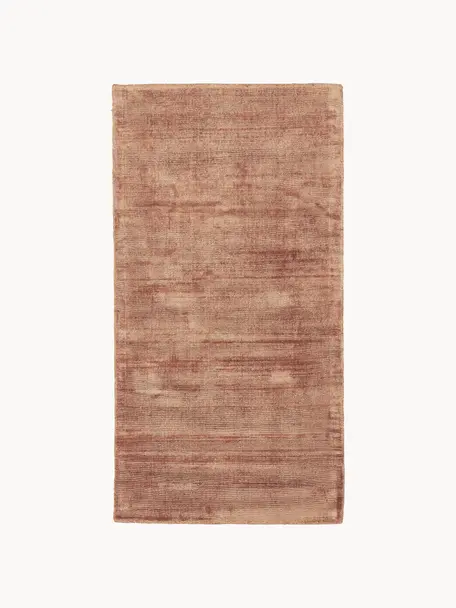Tappeto in viscosa tessuto a mano Jane, Retro: 100% cotone, Terracotta, Larg.160 x Lung. 230 cm  (taglia M)