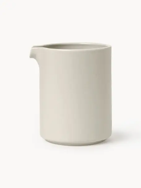 Brocca da latte Pilar, 280 ml, Ceramica, Beige chiaro, Ø 8 x Alt. 10 cm