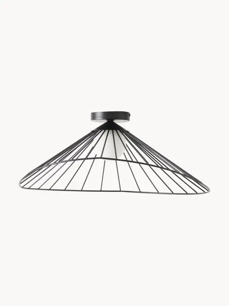 Stropná lampa Silvan, Čierna, Š 59 x V 24 cm