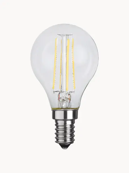 Lampadina E14, bianco caldo, 6 pz, Lampadina: vetro, Base lampadina: alluminio, Trasparente, Ø 5 x 470 lm