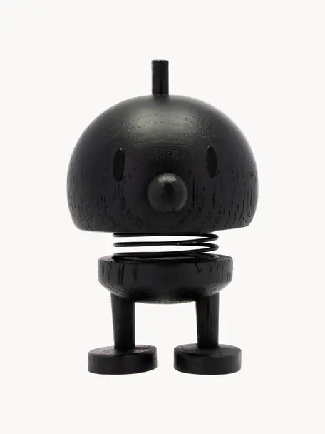 Deko-Objekt Bumble, verschiedene Größen, H 15 cm, Eichenholz, lackiert, Schwarz, Ø 5 x H 8 cm