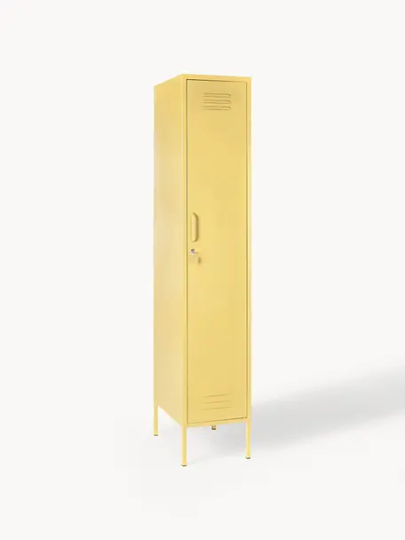 Szafa The Skinny, Metal malowany proszkowo, Jasny żółty, S 35 x W 183 cm