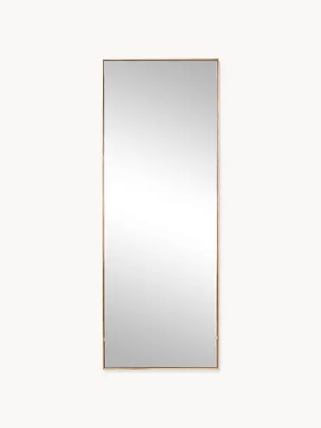 Eckiger Ganzkörperspiegel Avery mit Eichenholzrahmen, Rahmen: Eichenholz, Spiegelfläche: Spiegelglas Dieses Produk, Eichenholz, B 60 x H 160 cm