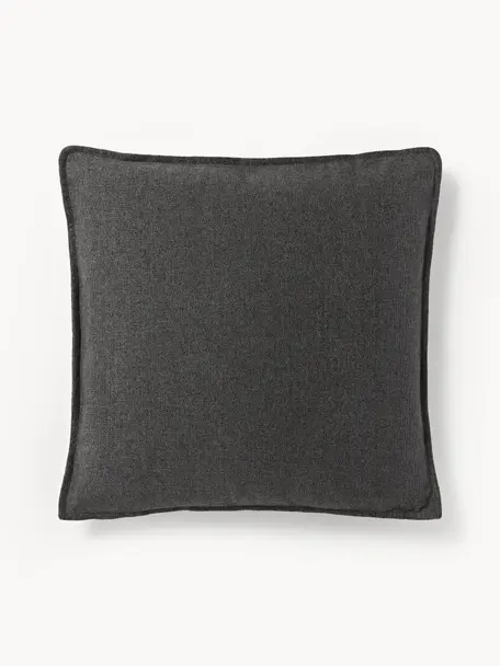 Coussin canapé Lennon, Tissu anthracite, larg. 70 x long. 70 cm