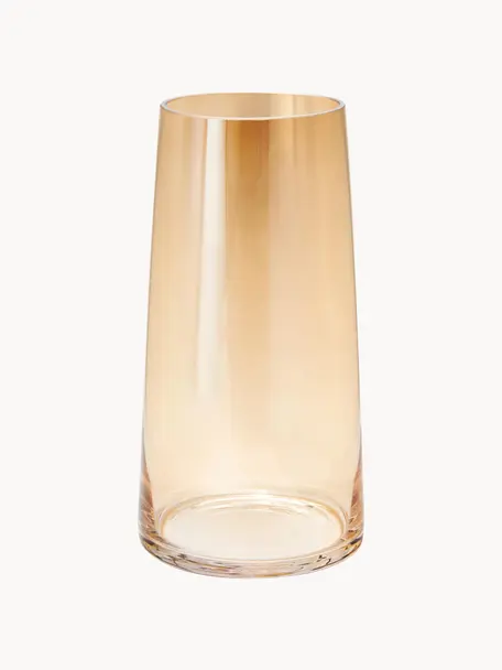 Mundgeblasene Glas-Vase Myla, Glas, Hellbraun, Ø 18 x H 40 cm