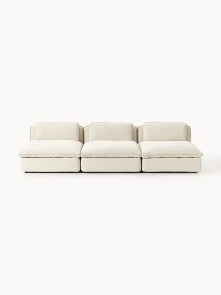 Sofa modułowa XL Felix (3-osobowa), Tapicerka: 100% poliester Dzięki tka, Nogi: tworzywo sztuczne Ten pro, Jasnobeżowa tkanina, B 300 x T 140 cm