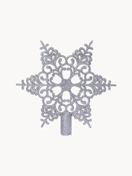 Estrella Árbol de Navidad Adelle, Plástico, Plateado, Ø 19 x Al 19 cm