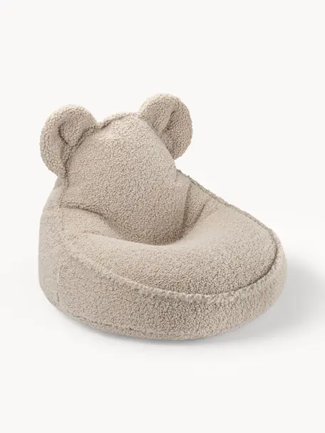 Kinder-Sitzsack Bear aus Teddy, Teddy Hellbeige, B 60 x T 70 cm