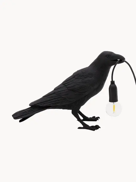 Design Tischlampe Bird, Schwarz, B 33 x H 12 cm