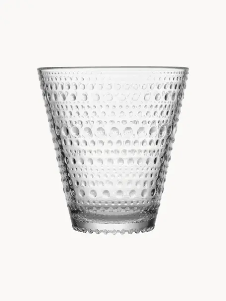 Bicchieri acqua Kastehelmi 2 pz, Vetro, Trasparente, Ø 9 x Alt. 10 cm, 300 ml
