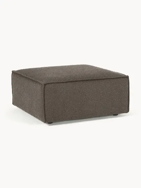 Sofa-Hocker Lennon aus Bouclé, Bezug: Bouclé (100 % Polyester) , Gestell: Massives Kiefernholz FSC-, Bouclé Greige, B 88 x T 88 cm