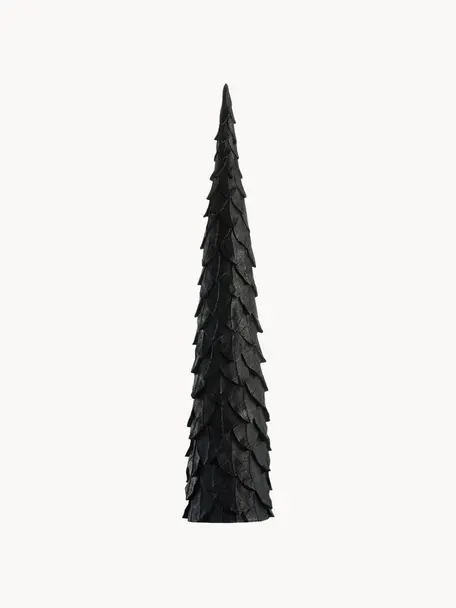 Objet décoratif Noël Tree, Polyrésine, Noir, Ø 14 x haut. 63 cm