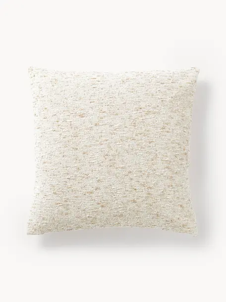 Housse de coussin 50x50 en tissu bouclé Talea, Tissu bouclé (92 % coton, 8 % polyester)

Le bouclé est une matière qui se caractérise par sa texture aux courbes irrégulières. La surface caractéristique est créée par des boucles tissées de fils différents qui confèrent au tissu une structure unique. La structure bouclée a un effet à la fois isolant et moelleux, ce qui rend le tissu particulièrement douillet, Beige clair, blanc cassé, larg. 50 x long. 50 cm