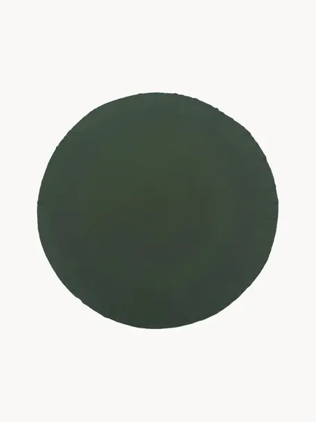 Nappe ronde Wilhelmina, 100 % coton, Vert foncé, 6-8 personnes (Ø 200 cm)
