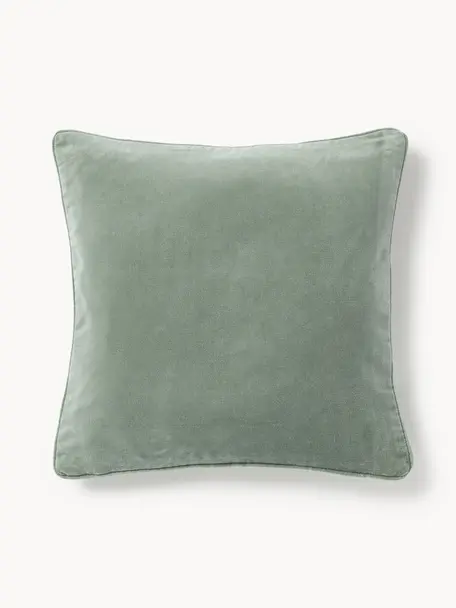 Housse de coussin en velours Dana, 100 % coton

Le matériau est certifié STANDARD 100 OEKO-TEX®, 21.HCN.84376, Hohenstein, Vert sauge, larg. 60 x long. 60 cm