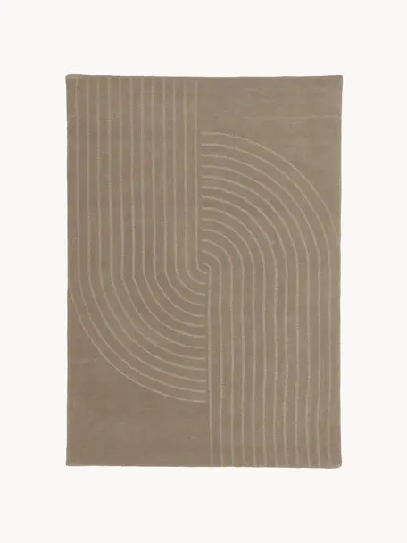 Ręcznie tuftowany dywan z wełny Mason, Taupe, S 200 x D 300 cm (Rozmiar L)
