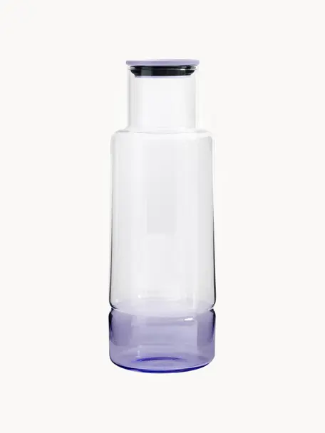 Wasserkaraffe Billund mit Farbverlauf, 1 L, Deckel: Biokomposit, Transparent, Lila, 1 L