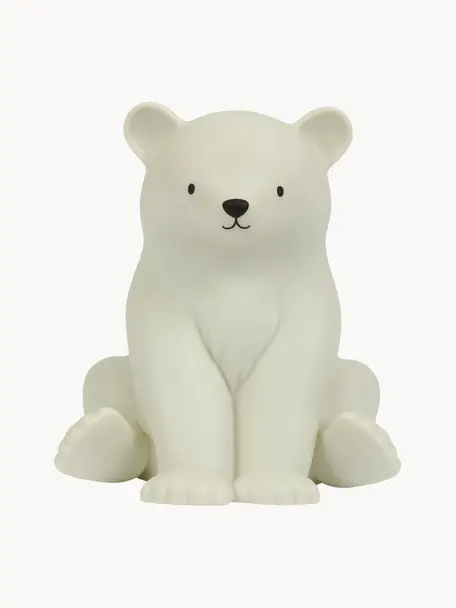 Lámpara infantil Polar Bear, con función de temporizador, Plástico, Beige claro, An 16 x Al 18 cm