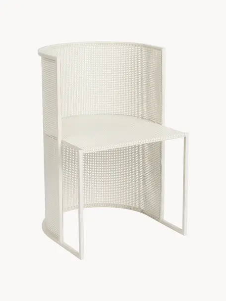 Chaise de jardin Bauhaus, Acier, revêtement par poudre, Blanc crème, larg. 51 x prof. 53 cm