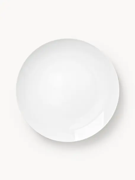 Assiettes plates en porcelaine Delight Modern, 4 pièces, Porcelaine, Blanc, Ø 27 cm