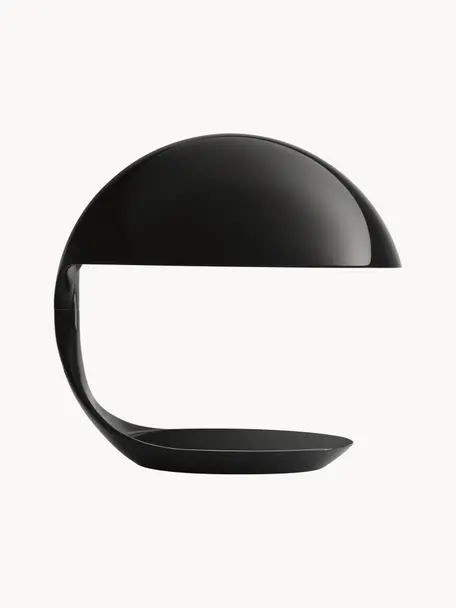 Lampada da tavolo con paralume girevole Cobra, Plastica laccata, Nero, Ø 40 x Alt. 40 cm
