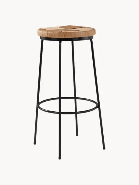 Tabouret de bar Marino, Bois de bouleau, noir, Ø 38 x haut. 76 cm