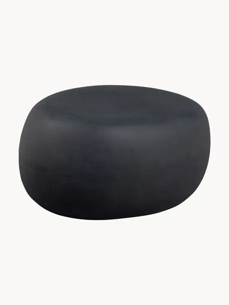 Garten-Couchtisch Pebble in organischer Form, Tonfaser, Anthrazit, Beton-Optik, Ø 65 x H 31 cm