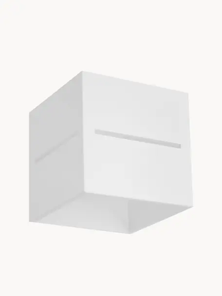 Kleine Wandleuchte Lorum, Lampenschirm: Aluminium, Weiß, B 10 x H 10 cm