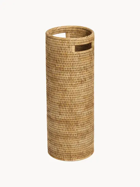 Handgefertigter Regenschirmständer Güle aus Rattan, Rattan, Beige, Ø 24 x H 53 cm